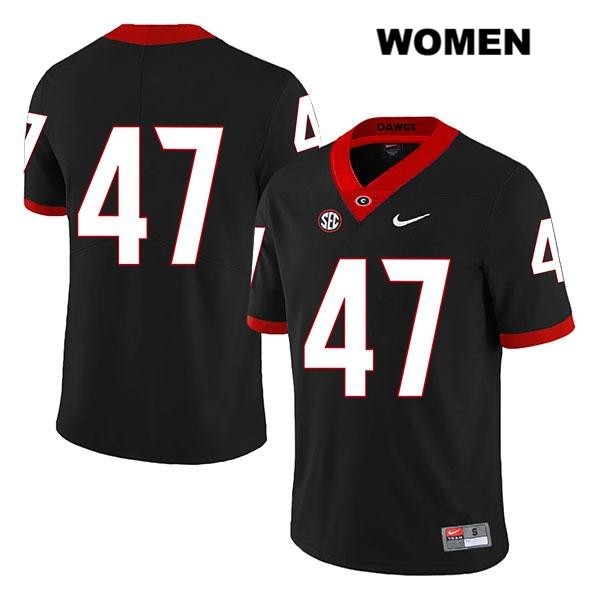 Georgia Bulldogs Women's Dan Jackson #47 NCAA No Name Legend Authentic Black Nike Stitched College Football Jersey YEE2856EN